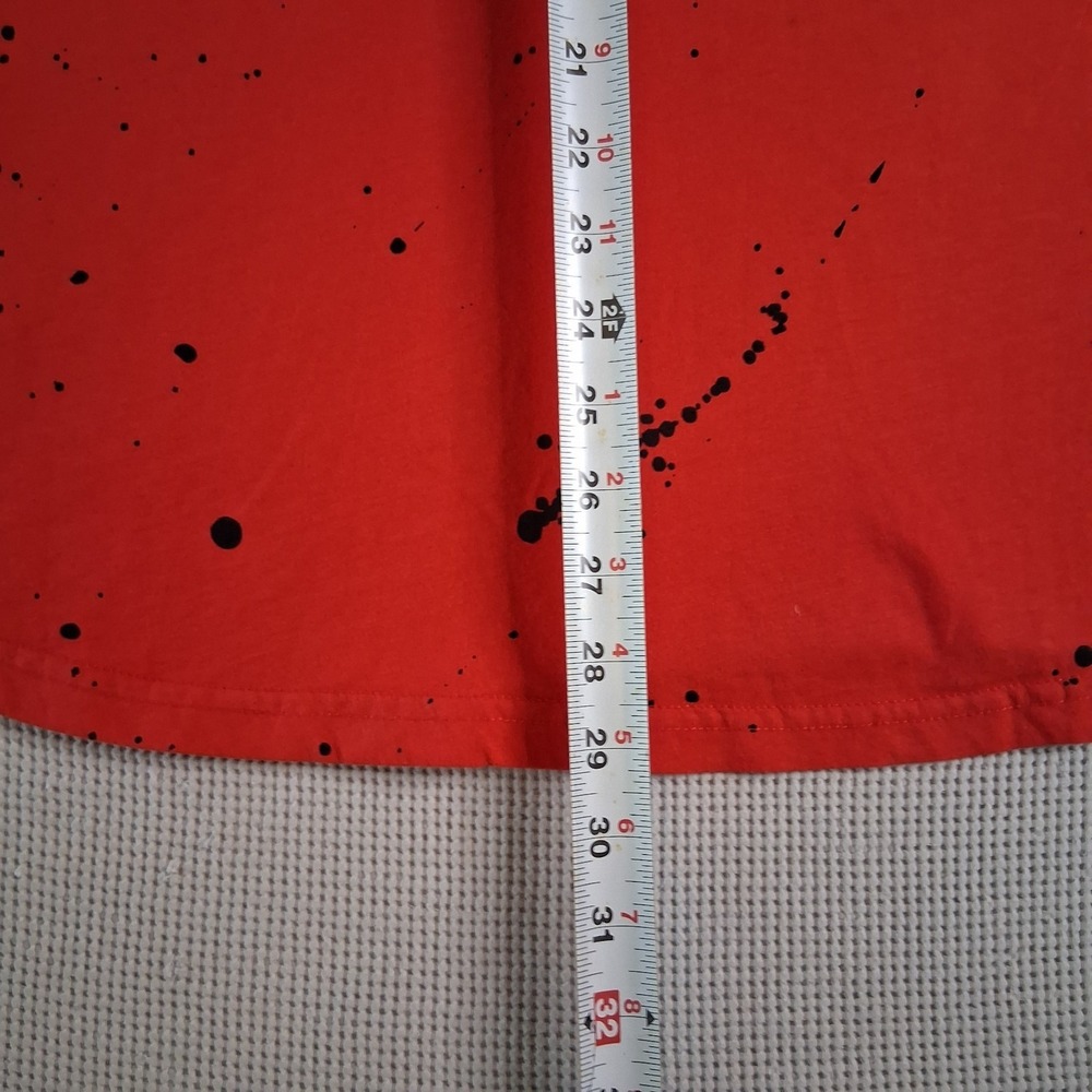 BLACK SQUAD Hoodie Men's XXL Red w/ Black Paint Slatter Graphic Skate Basketball - Picture 9 of 16